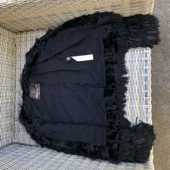 Roberto Cavalli Fur Leather Fringe Jacket 40 S M - Picture 8 of 14